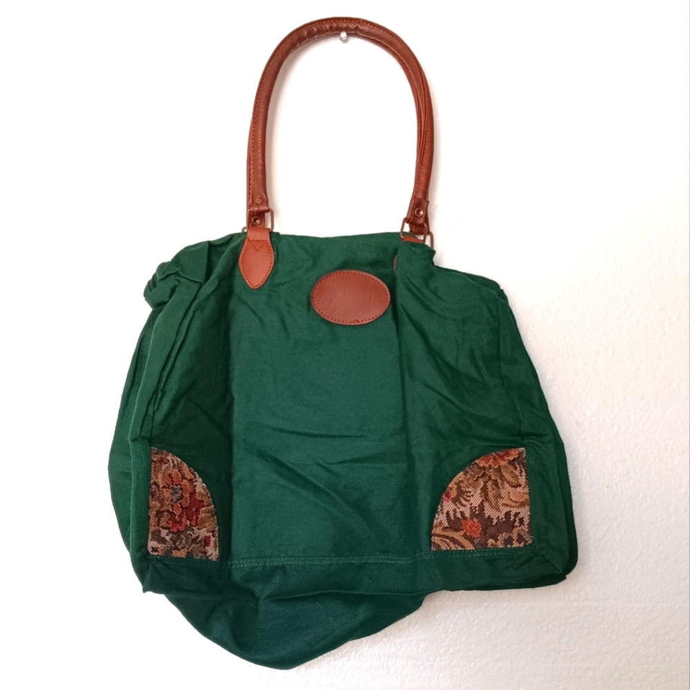 Tote Bag with Brown Accents